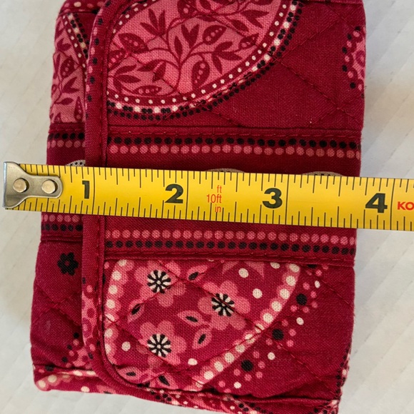 Vera Bradley Red Paisley Fabric Wallet - Picture 9 of 10